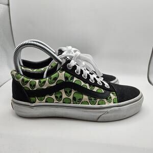 Vans Mens Limited Edition UFO Little Green Alien Sneakers Size M 5 W 6.5